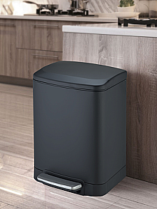 Ведро для мусора WeltWasser Golf 10000013374 черное матовое купить в интернет-магазине сантехники Sanbest