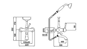 Смеситель для ванны Migliore Dallas 27404 купить в интернет-магазине сантехники Sanbest