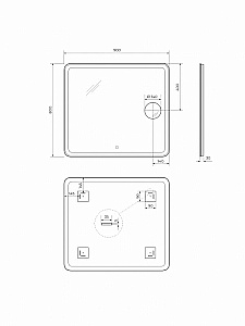 Зеркало BelBagno SPC-MAR-900-800-LED-TCH-LNZ в ванную от интернет-магазине сантехники Sanbest