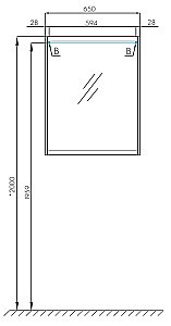 Зеркальный шкаф Акватон Нортон 65 белый купить в интернет-магазине сантехники Sanbest