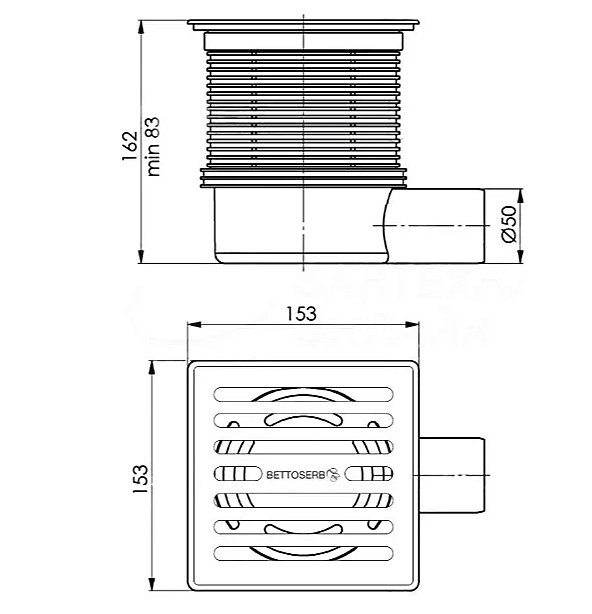 Душевой трап Pestan Bettoserb 14702509 хром купить в интернет-магазине Sanbest