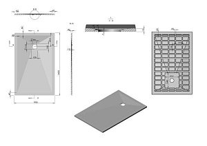 Душевой поддон Vincea VST-4SR9014G 140x90 серый купить в интернет-магазине Sanbest