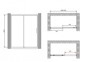 Душевая дверь Abber Komfort AG93160B стекло прозрачное/профиль черный купить в интернет-магазине Sanbest