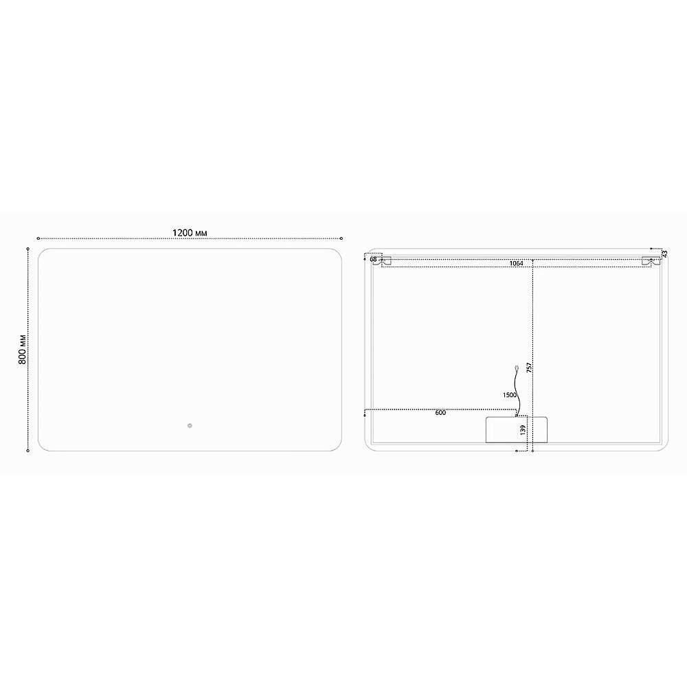 Зеркало LED Vincea VLM-3BE120-2 120×80 в ванную от интернет-магазине сантехники Sanbest