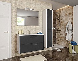 Тумба с раковиной Эстет Vegas 100 белая для ванной в интернет-магазине Sanbest