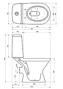 Унитаз-компакт Jika Era 8.2453.2.000.242.9 белый, с бачком купить в интернет-магазине Sanbest