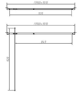 Душевая дверь Vincea Alpha VDP-3AL100MT 100 профиль хром/стекло текстурное купить в интернет-магазине Sanbest
