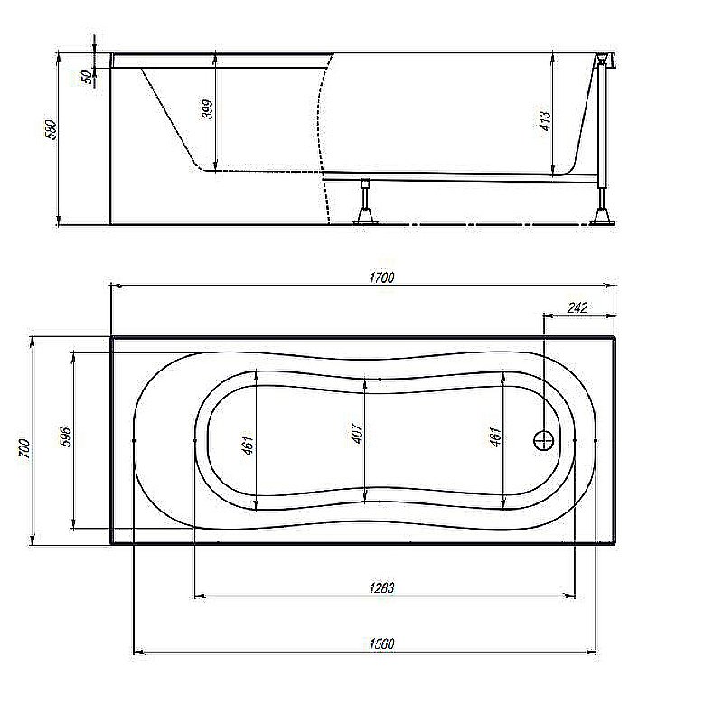 Акриловая ванна Timo OLLI1770 170x70 белая купить в интернет-магазине Sanbest