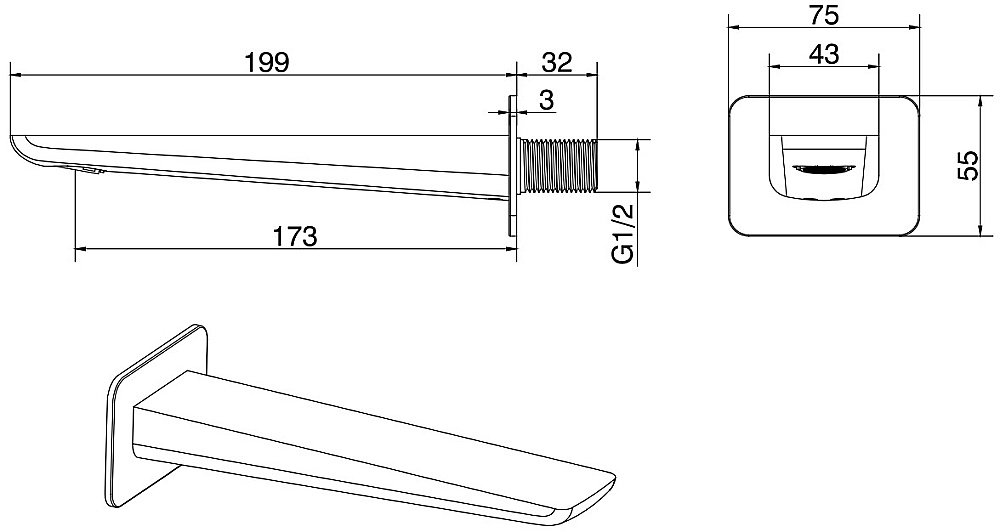 Излив Allen Brau Infinity 5.21020-00 купить в интернет-магазине сантехники Sanbest