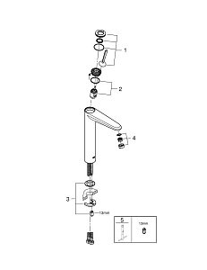 Смеситель для раковины Grohe Eurodisk Joystick 23428000 хром купить в интернет-магазине сантехники Sanbest