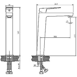 Смеситель для раковины Rush Thira TR3635-13 купить в интернет-магазине сантехники Sanbest