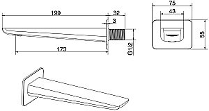 Излив Allen Brau Infinity 5.21020-00 купить в интернет-магазине сантехники Sanbest