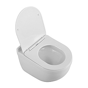Унитаз подвесной BelBagno Senso-Tor BB017CH-TOR/SC белый, безободковый, с крышкой микролифт, слив-торнадо купить в интернет-магазине Sanbest