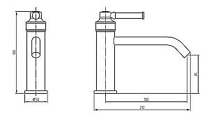 Смеситель для раковины Migliore Ermitage Mini 30853 черный купить в интернет-магазине сантехники Sanbest