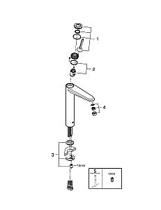 Смеситель для раковины Grohe Eurodisk Joystick 23428000 хром купить в интернет-магазине сантехники Sanbest