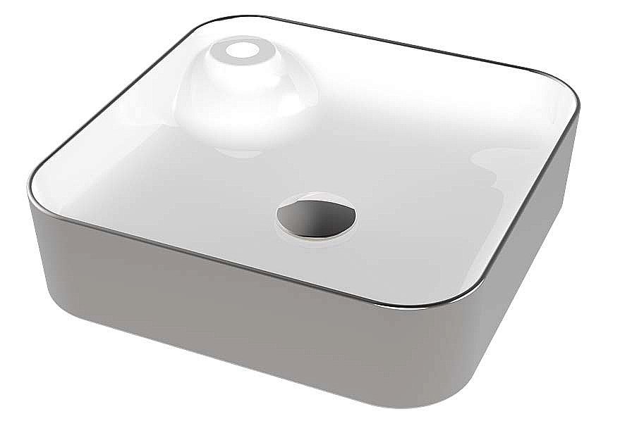 Раковина накладная Bien Flame 42,5 FALG04302FD1X2000 платина купить в интернет-магазине Sanbest
