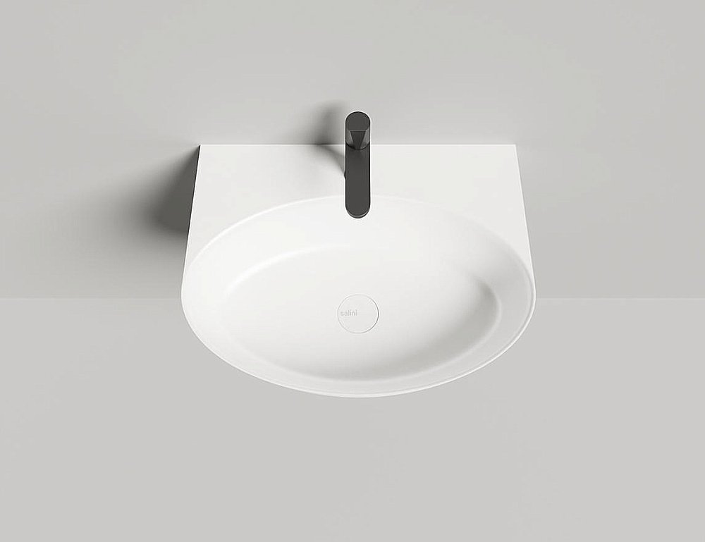 Раковина Salini ALDA WALL 02 140322M 58 из искусственного камня S-Stone, белая матовая купить в интернет-магазине Sanbest