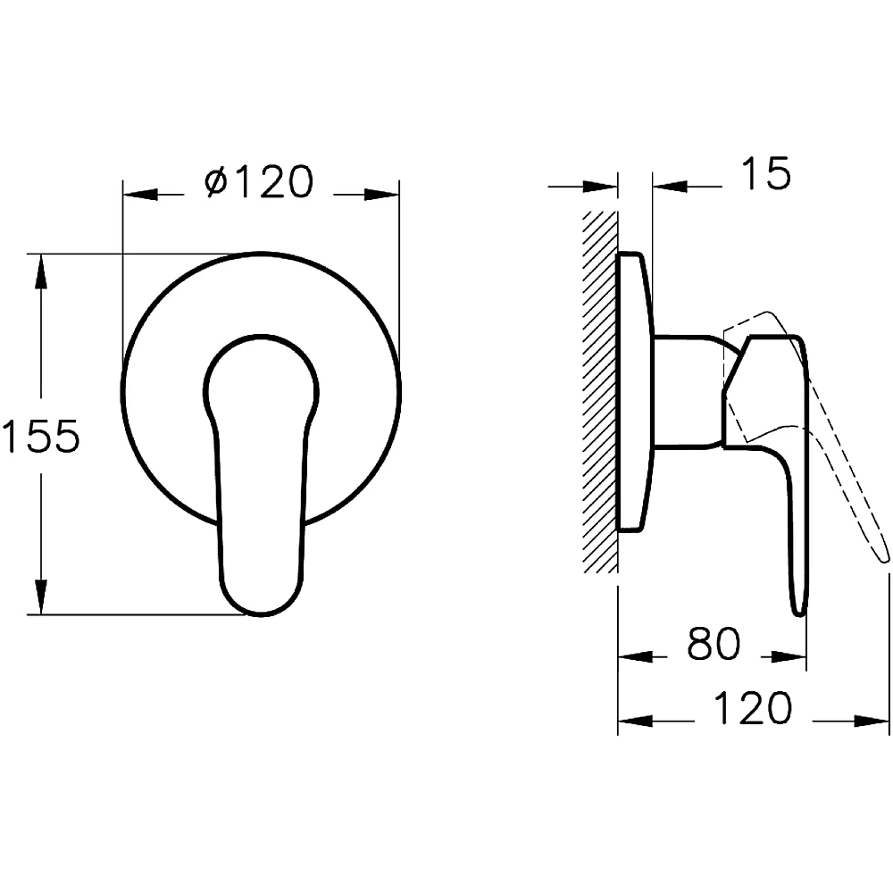 Смеситель для душа VitrA Root Round A4272836EXP матовый черный купить в интернет-магазине сантехники Sanbest