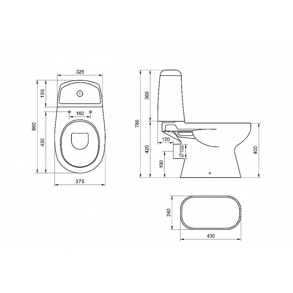 Унитаз-компакт Santek Цезарь 1WH302415 с бачком, с крышкой микролифт купить в интернет-магазине Sanbest