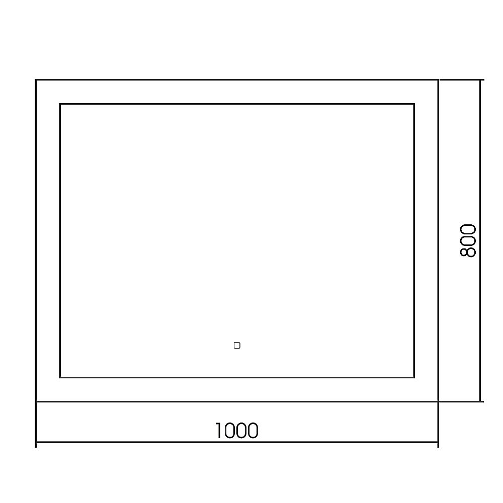 Зеркало ABBER See AG6107SL-1.0 100x80 в ванную от интернет-магазине сантехники Sanbest