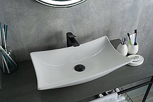 Раковина накладная Gid Creativo 56 N9176 51129 белая купить в интернет-магазине сантехники Sanbest