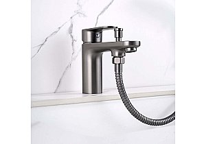 Смеситель на борт ванны Aquatek Ника AQ1844BGM оружейная сталь купить в интернет-магазине сантехники Sanbest