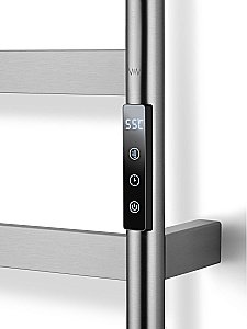 Полотенцесушитель электрический WONZON & WOGHAND DÜSSELDORF, Брашированный никель (WW-A204-BR) купить в интернет-магазине сантехники Sanbest