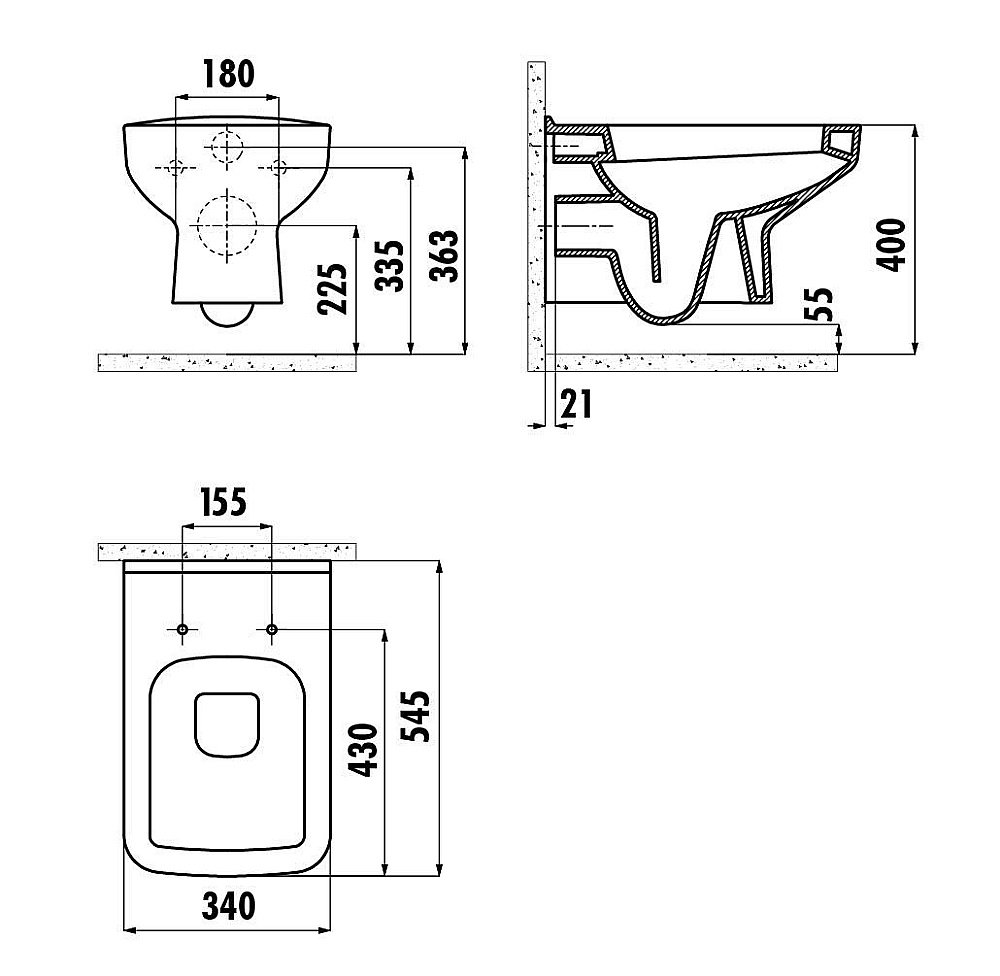 Унитаз подвесной с функцией биде CREAVIT SPHINX SP320-00CB00E белый купить в интернет-магазине Sanbest