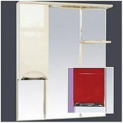 Зеркало со шкафом Misty Петра 90 красный в ванную от интернет-магазине сантехники Sanbest