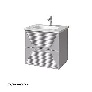 Тумба с раковиной Caprigo Modo-Terza 60 с интегрированной ручкой, цвет на выбор/эмаль для ванной в интернет-магазине Sanbest