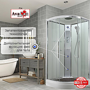 Душевая кабина AvaCan EM Серия EM2011T 110х110 стандартная прозрачная купить в интернет-магазине Sanbest