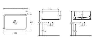 Раковина ISVEA Allegro 60 10AL66060-2L белая матовая купить в интернет-магазине Sanbest