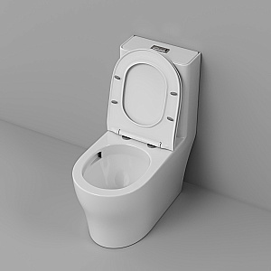 Унитаз моноблок Grossman Classic GR-4488SQ безободковый, с бачком, с крышкой микролифт, смыв торнадо, белый купить в интернет-магазине Sanbest