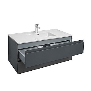 Тумба с раковиной Jacob Delafon MADELEINE 80 серый матовый для ванной в интернет-магазине Sanbest