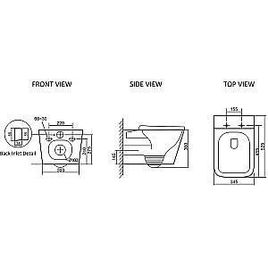 Унитаз SantiLine SL-5027 безободковый, слив торнадо, с крышкой микролифт, белый купить в интернет-магазине Sanbest