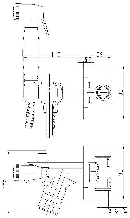 Гигиенический душ Lemark Solo LM7165BL купить в интернет-магазине сантехники Sanbest
