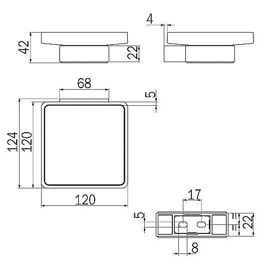 Мыльница Inda Indissima A88110CR21 хром купить в интернет-магазине сантехники Sanbest
