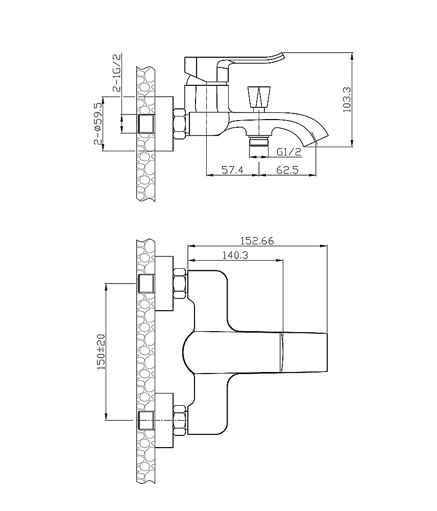 Душевая система Agger Happy A0493500 хром купить в интернет-магазине сантехники Sanbest