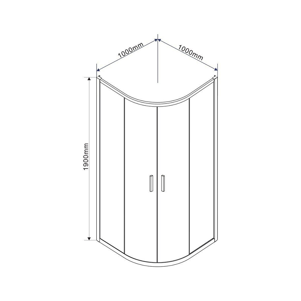 Душевой уголок Vincea Garda VSQ-1G100CH 100x100 купить в интернет-магазине Sanbest