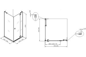 Душевой уголок Koller Pool Aqua Line Neon N90KС 90x90 купить в интернет-магазине Sanbest