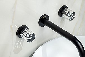 Смеситель для раковины Boheme ELEGANTE 152-2-B-EL черный купить в интернет-магазине сантехники Sanbest