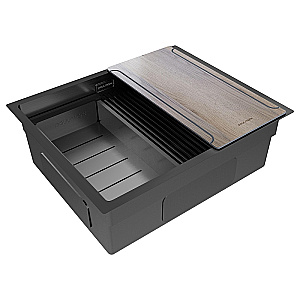 Кухонная мойка Paulmark Next-Multi Sink 58 PM785845-L-GM вороненая сталь купить в интернет-магазине сантехники Sanbest