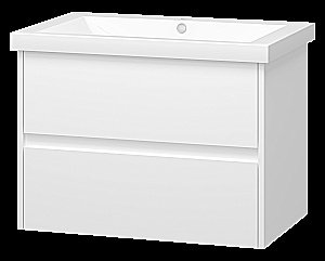 Тумба с раковиной Misty Алиса - 75 Э-Али01075-011П2Я белая для ванной в интернет-магазине Sanbest