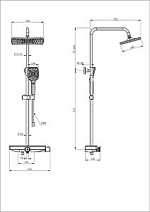 Душевая система с термостатом WONZON & WOGHAND ThermoKlick, Черный матовый (WW-B3098-A-MB) купить в интернет-магазине сантехники Sanbest