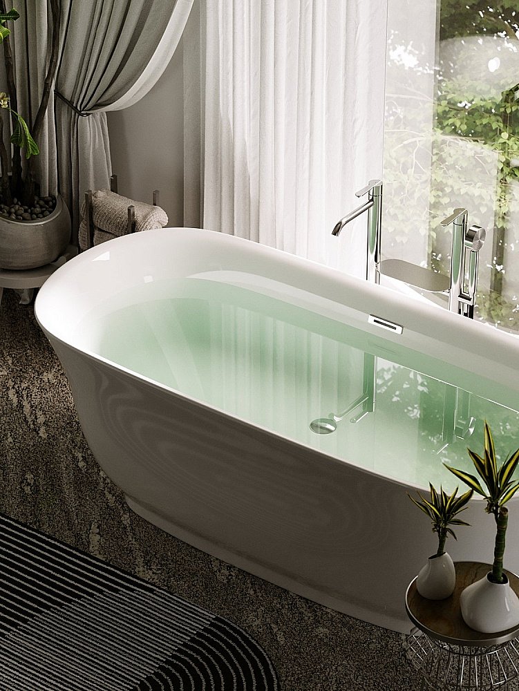 Акриловая ванна Sancos Viva 170х80 FB08 белая купить в интернет-магазине Sanbest