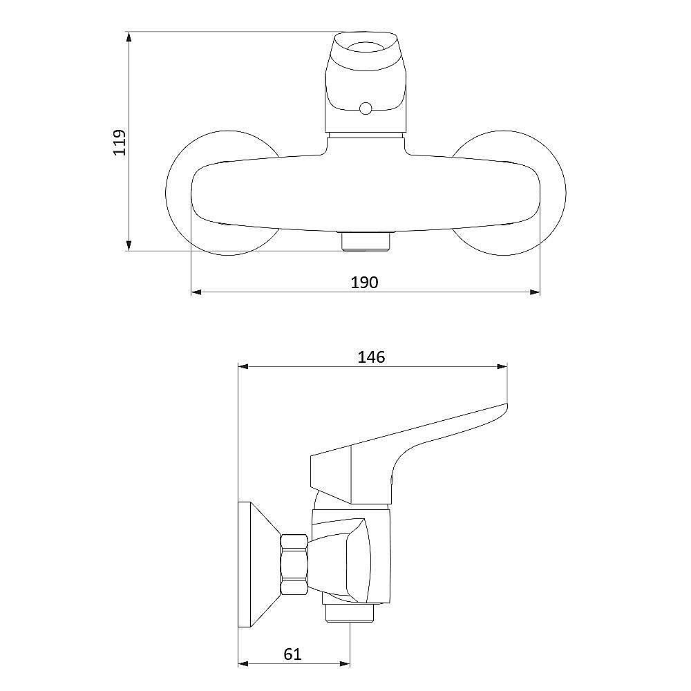 Смеситель для душа RedBlu by Damixa Origin Bit 772000000 купить в интернет-магазине сантехники Sanbest