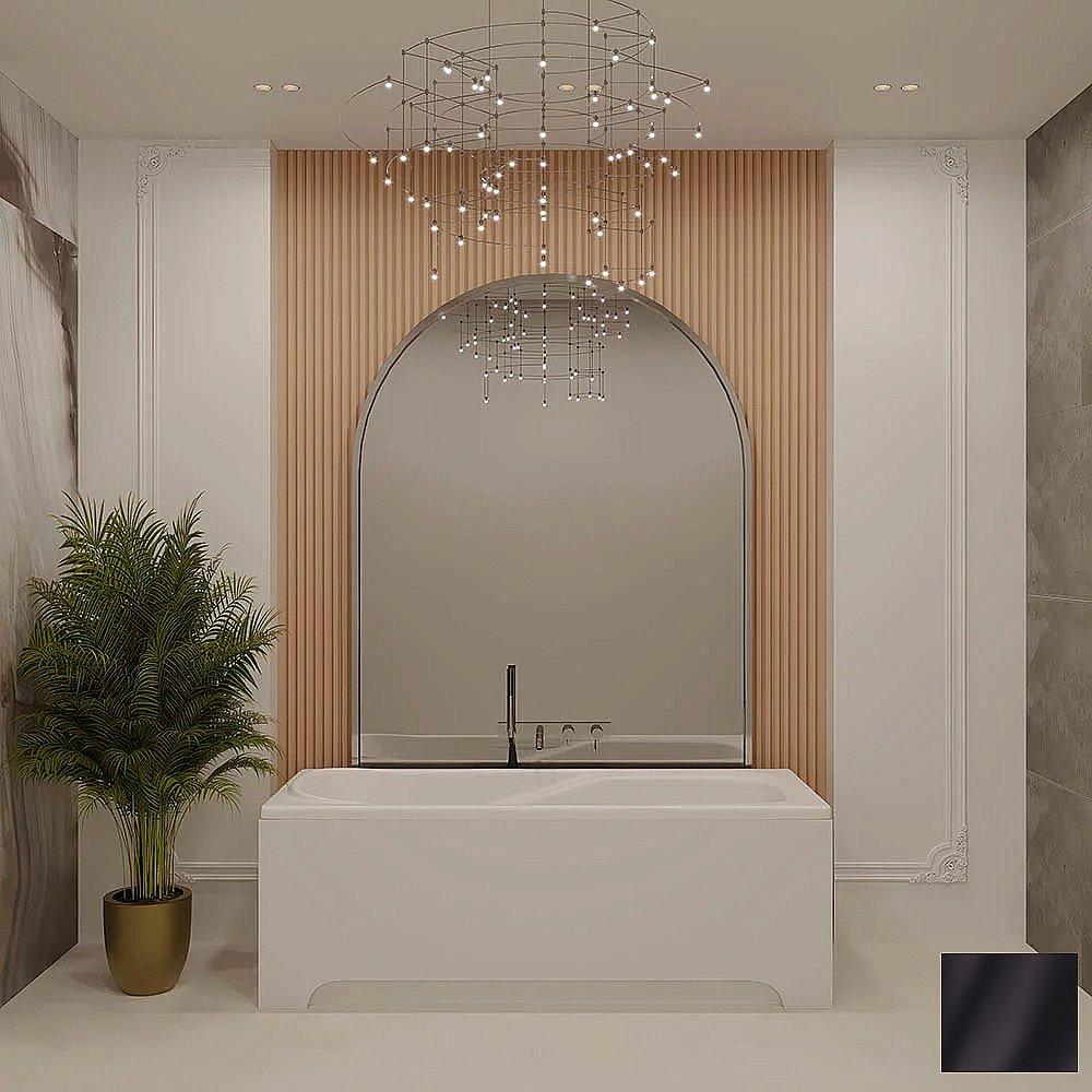 Ванна из искусственного камня Veconi Fresca FRS17070BM 170х70 черная матовая купить в интернет-магазине Sanbest