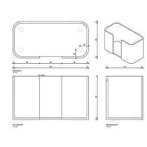 Держатель для бумажных полотенец Decor Walther Stone SPTB 0974150 белый матовый купить в интернет-магазине сантехники Sanbest