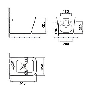 Биде подвесное Esbano GARANT ESVBGARAW купить в интернет-магазине Sanbest