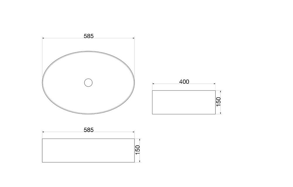 Раковина накладная SantiLine 58,5 SL-1074 белая купить в интернет-магазине Sanbest